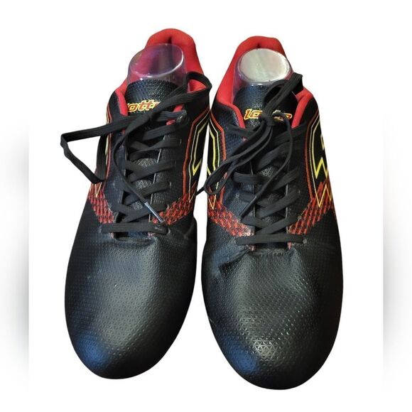 Lotto Forza Elite 3 Mens Soccer Cleats Black Red Yellow, Size 12 - Picture 5 of 12